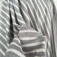 Linen Effect Stripe - Grey