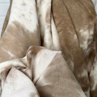 Linen Mix - Batik Tie Dye - Brown