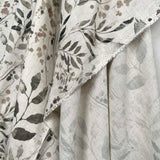 Linen Ramble Viscose Natural Leaf Print Woven Dress Fabric Hang