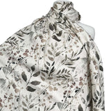 Linen Ramble Viscose Natural Leaf Print Woven Dress Fabric Mannequin