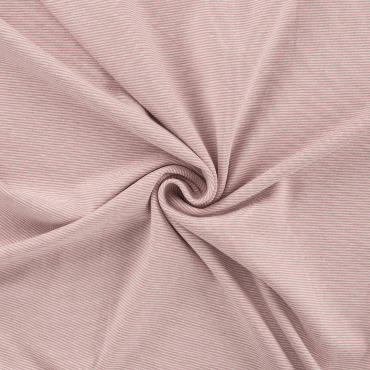 Little Lines Blush Striped Knitted Cotton Jersey 200gsm Dress Fabric Swirl
