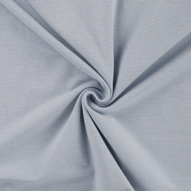 Little Lines Dusk Striped Knitted Cotton Jersey 200gsm Dress Fabric Swirl