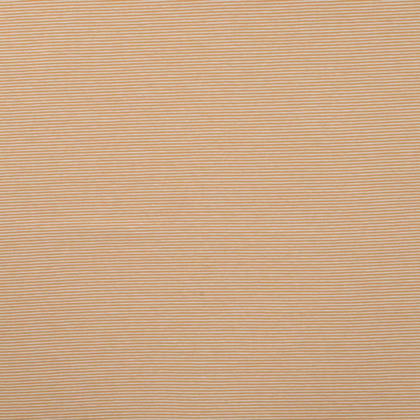 Little Lines Ochre Striped Knitted Cotton Jersey 200gsm Dress Fabric Flat