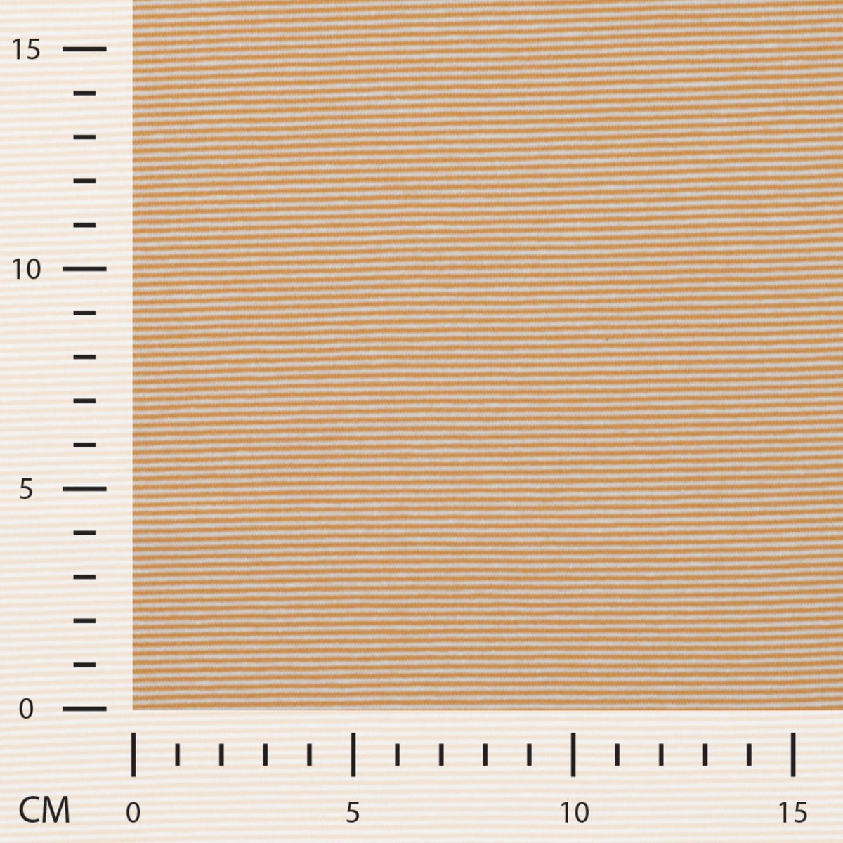 Little Lines Ochre Striped Knitted Cotton Jersey 200gsm Dress Fabric Ruler