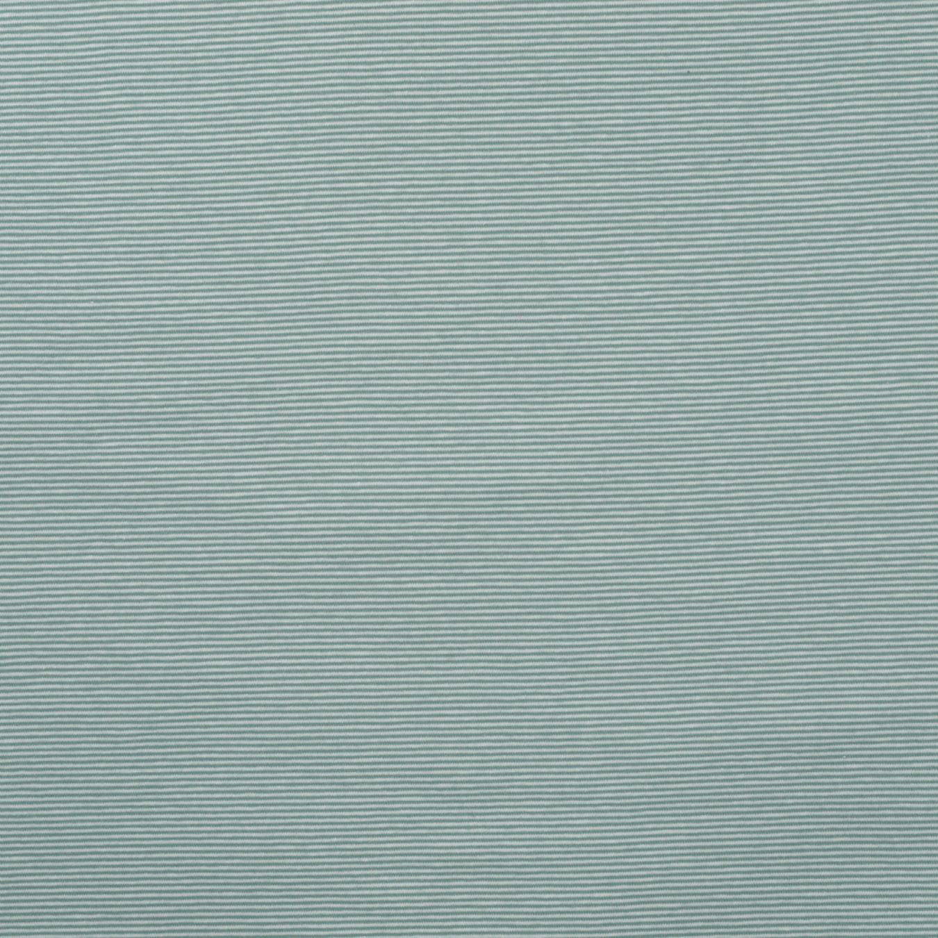 Little Lines Sage Striped Knitted Cotton Jersey 200gsm Dress Fabric Flat