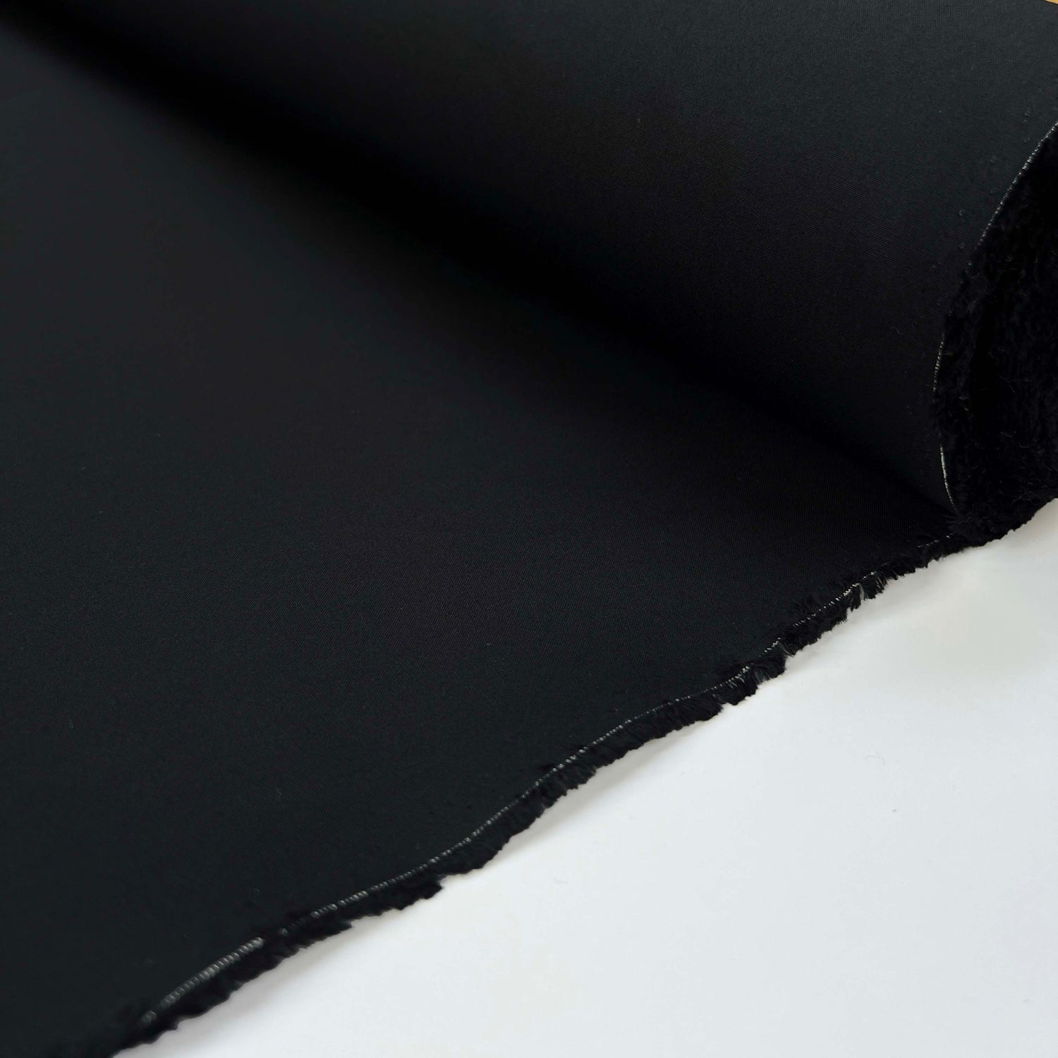 Looking Forward Black Cotton Water Resistant Trouser Fabric Roll