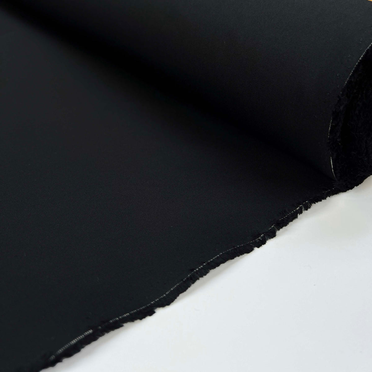 Looking Forward Black Cotton Water Resistant Trouser Fabric Roll