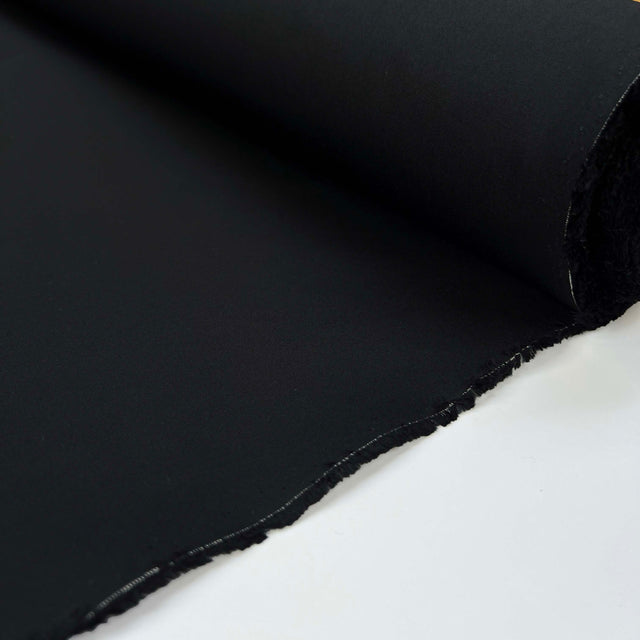 Looking Forward Black Cotton Water Resistant Trouser Fabric Roll