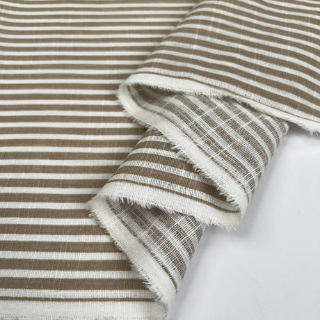 Loose Weave Cotton - Frappe Stripe