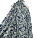 Lyocell Fleur Navy Blue Floral Lightweight Dress Fabric Mannequin