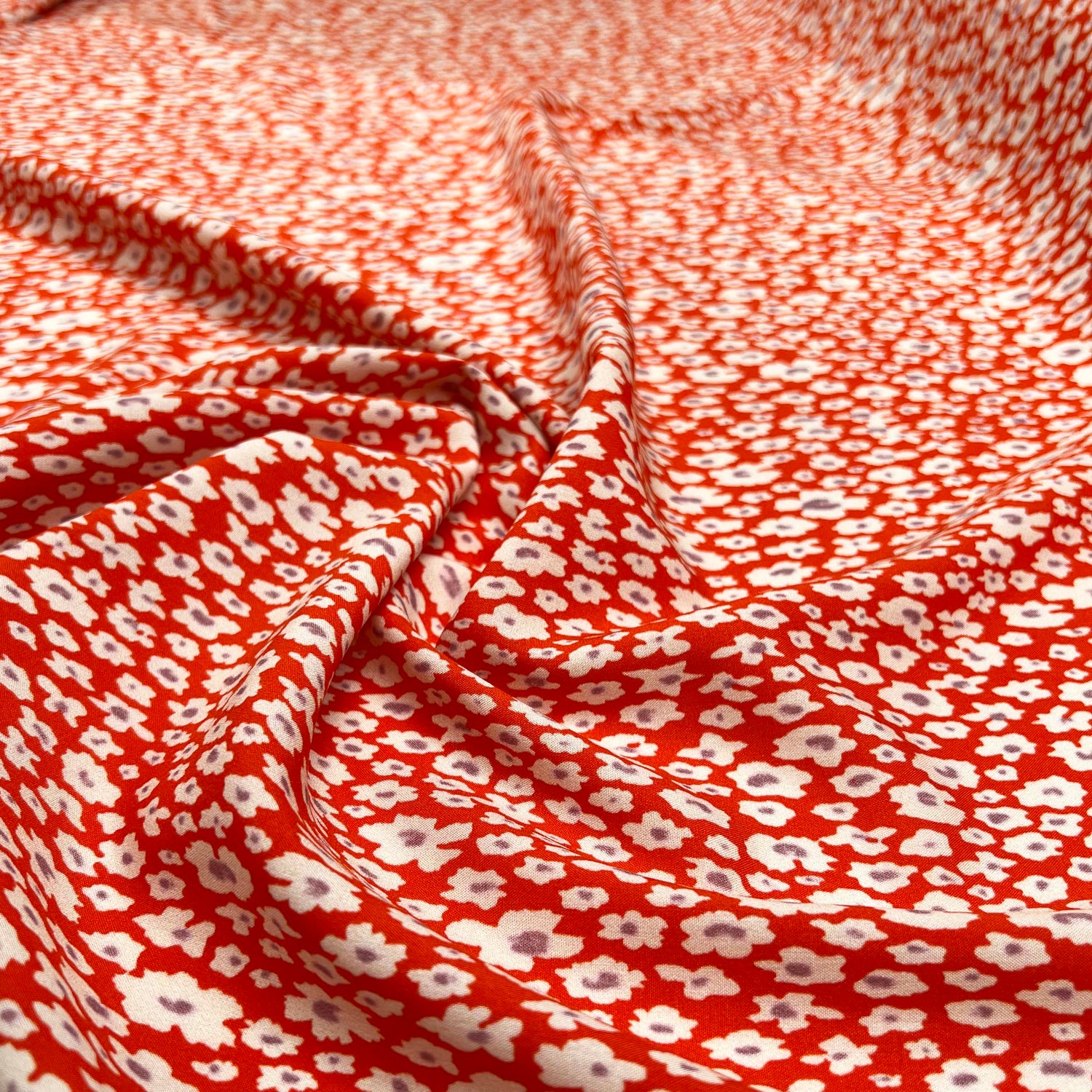 Lyocell - Floral Red