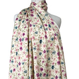 Lyocell Pastel Wildflower Cream Pink Floral Dress Fabric Mannequin
