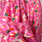 Lyocell Petal Pop Pink Floral Little Johnny Dress Fabric CU