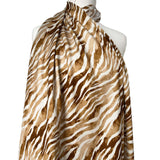 Lyocell Toasted Tiger Brown Animal Print Little Johnny Dress Fabric Mannequin