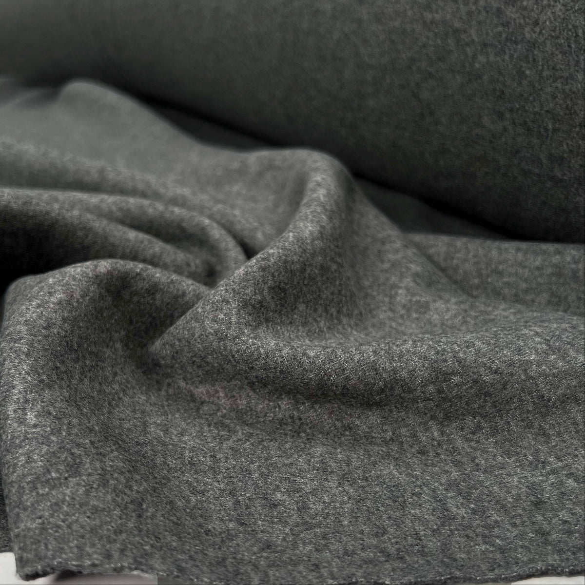 Made A Difference Wool Nylon Italian Grey Coating Fabric CU