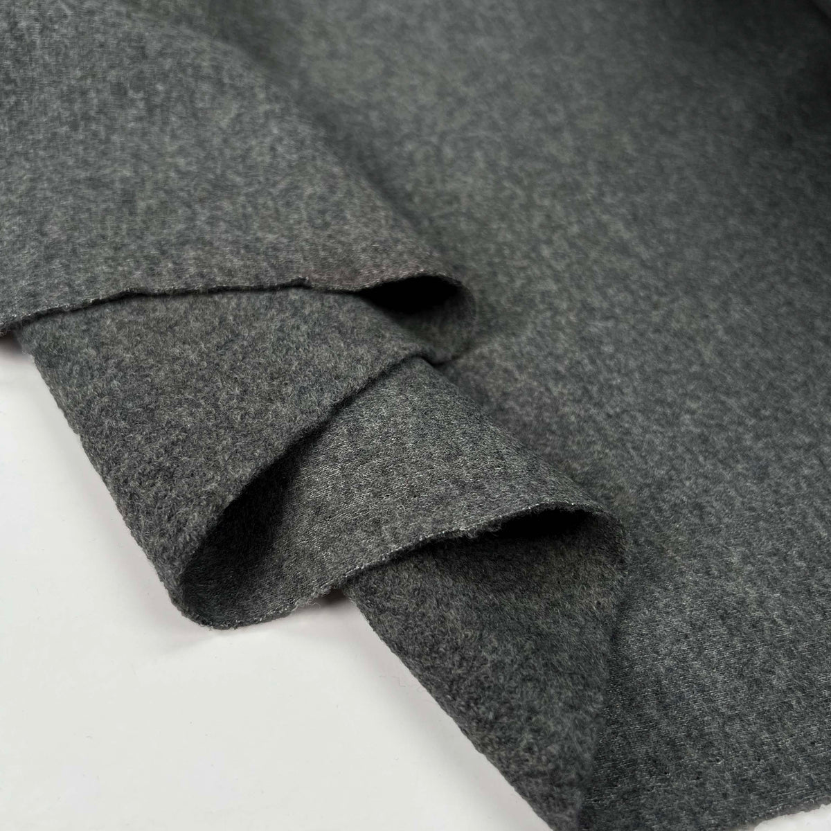 Made A Difference Wool Nylon Italian Grey Coating Fabric Fold