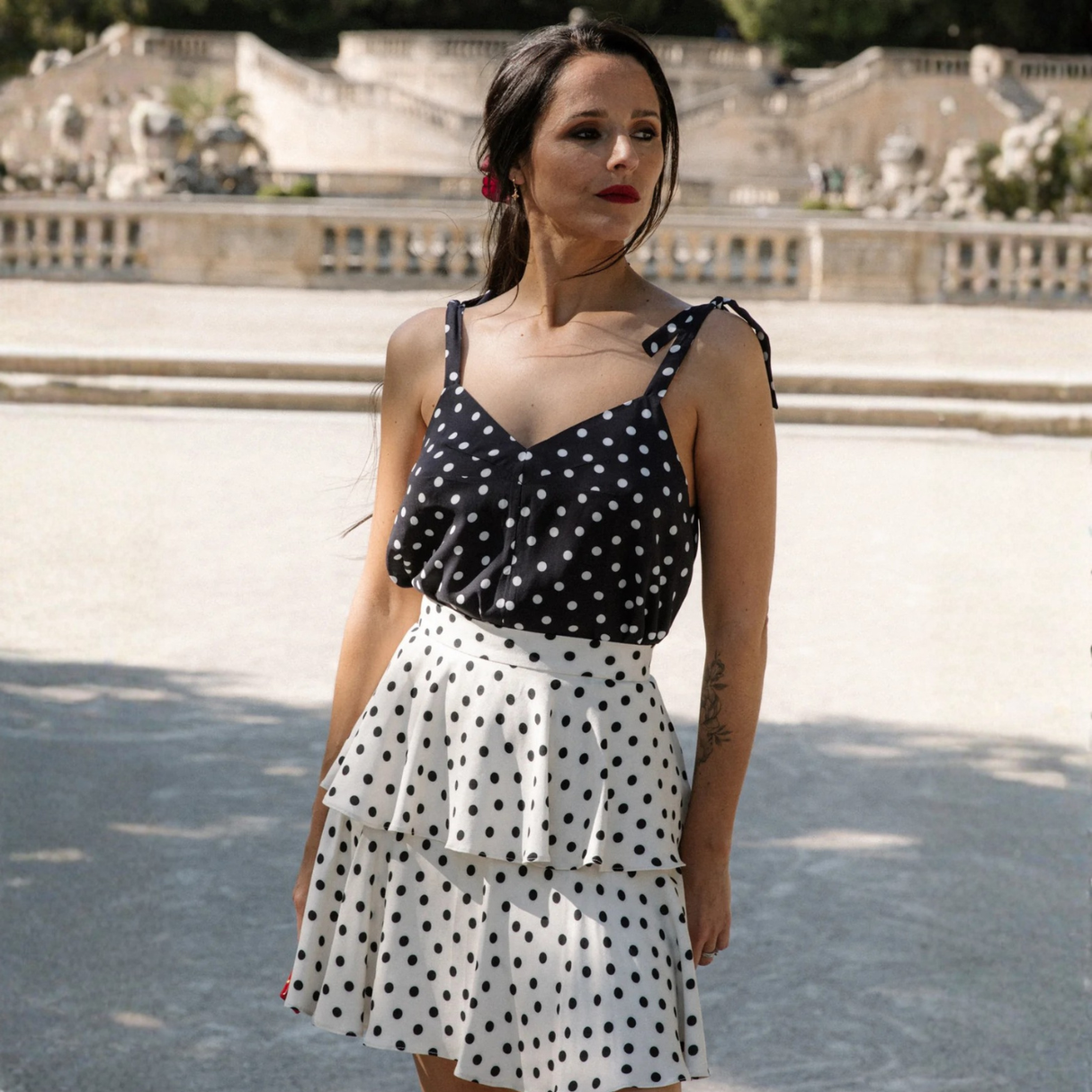 Maison Fauve Belle Epine Top Sewing Pattern Polka Dot Front