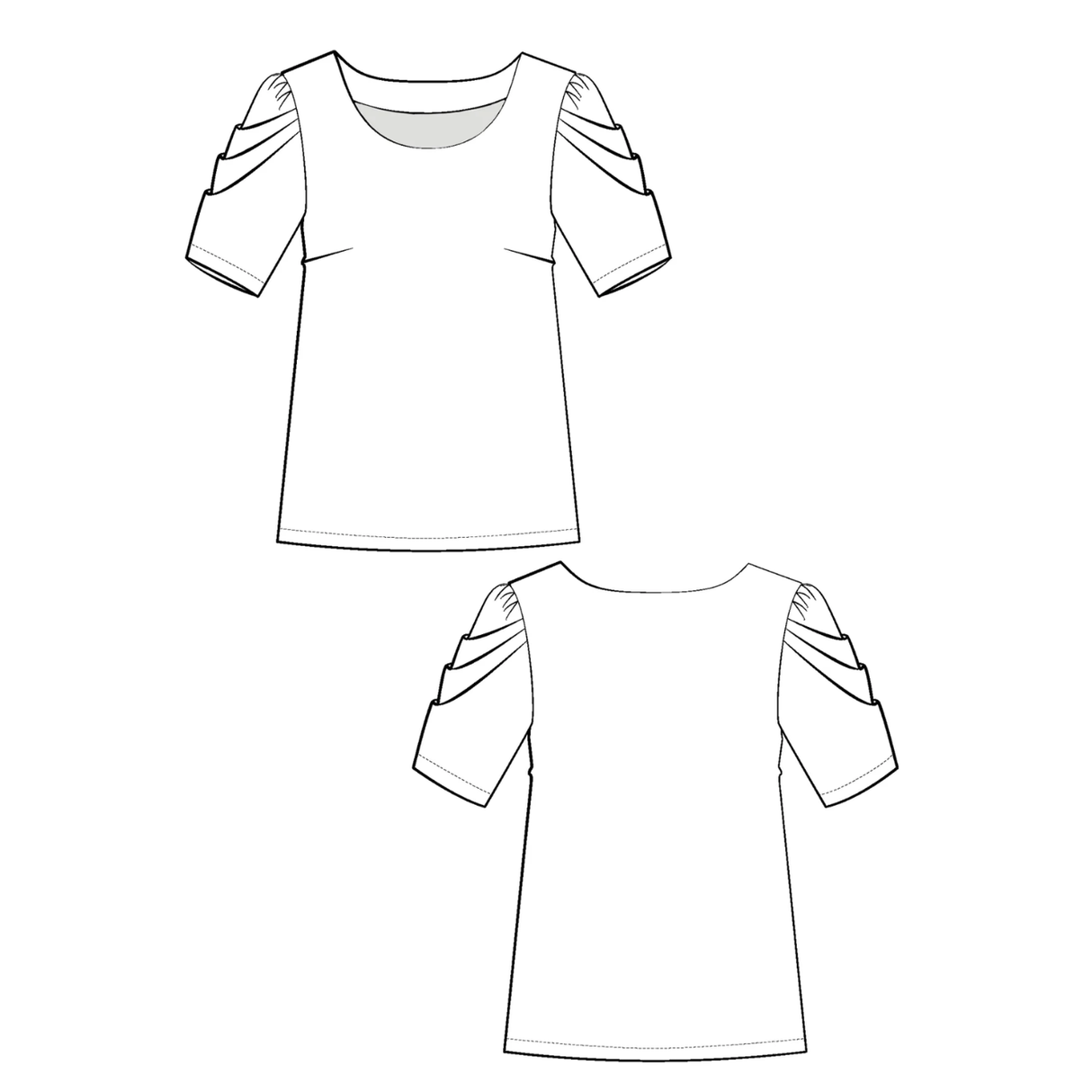 Maison Fauve Doll Blouse Sewing Pattern Illustration
