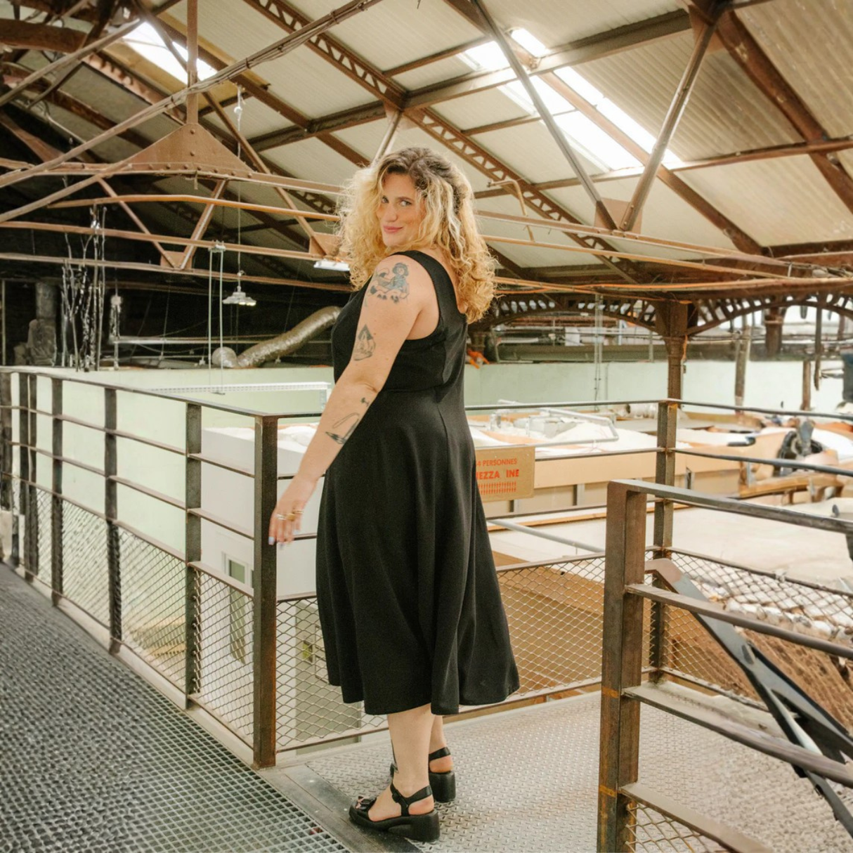 Maison Fauve Linger Dress Sewing Pattern Black Back