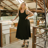 Maison Fauve Linger Dress Sewing Pattern Black Front