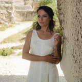 Maison Fauve Linger Dress Sewing Pattern White Front