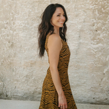 Maison Fauve Linger Dress Sewing Pattern Zebra Print Side