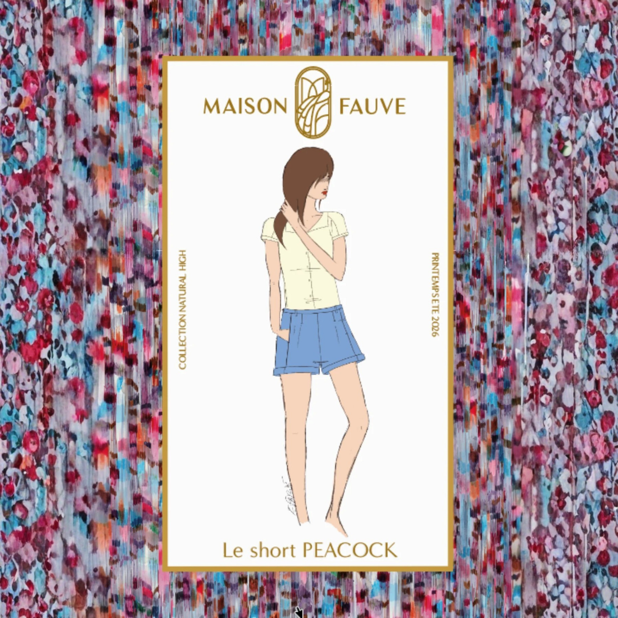 Maison Fauve Peacock Shorts Sewing Pattern Cover