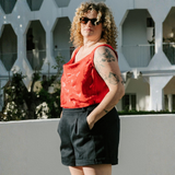 Maison Fauve Peacock Shorts Sewing Pattern Size Large Black