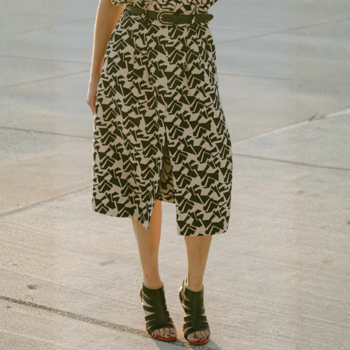 Maison Fauve Silvana Skirt Sewing Pattern Geo Front