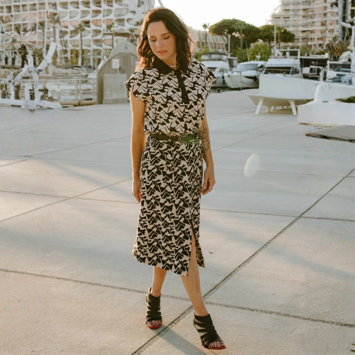 Maison Fauve Silvana Skirt Sewing Pattern Geo Front 1