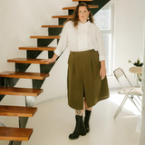 Maison Fauve Silvana Skirt Sewing Pattern Khaki Front