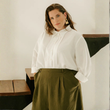 Maison Fauve Silvana Skirt Sewing Pattern Khaki Front 1