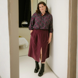 Maison Fauve Silvana Skirt Sewing Pattern Wine Front