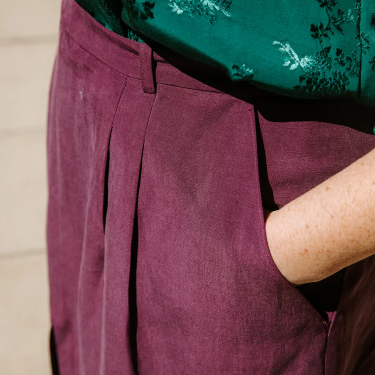 Maison Fauve Silvana Skirt Sewing Pattern Wine Pocket