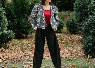 Maison Fauve Damas Jacket Sewing Pattern Floral Front 2