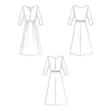 Maison Fauve Notte Dress Blouse Sewing Pattern Illustration