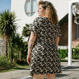 Maison Fauve Twist Dress Sewing Pattern Large Size Back
