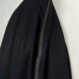 Mam Am 'Ere Black Linen Viscose Plain Italian Fabric Hang
