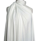 White Fine Nylon Jersey Dressmaking Fabric Marshmallow Dreams Mannequin