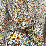 Mens Italian Shirting Marigold Floral Cotton Fabric CU