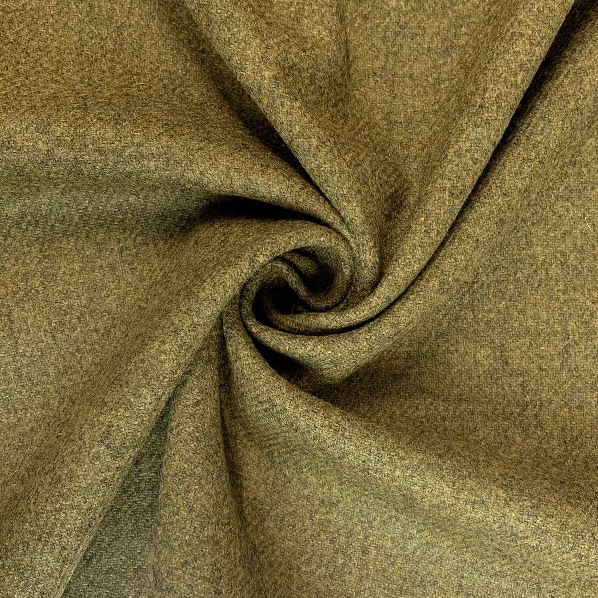 Merino Lambswool – Olive British Suiting Fabric Swirl