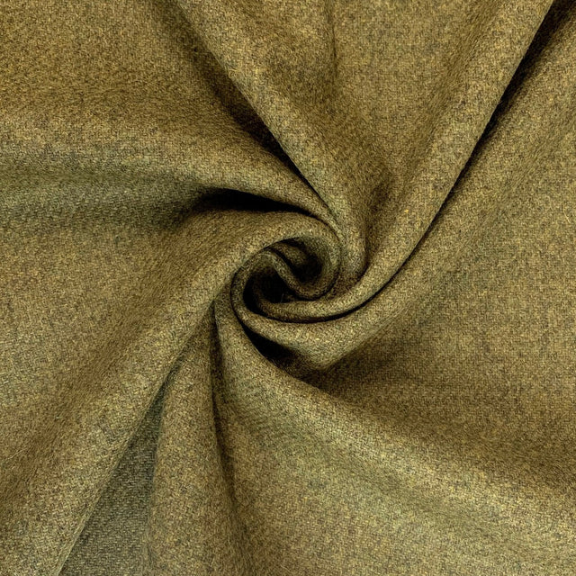 Merino Lambswool – Olive British Suiting Fabric Swirl
