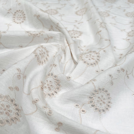 Milano Embroidered Double Gauze - Pink