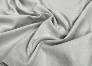 Modal French Terry Silver Grey Elastane Slinky Knit Jersey Fabric CU