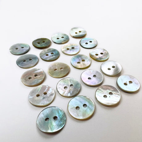 Mother Of Pearl Round 12mm Buttons PK20 All