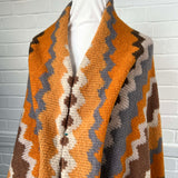 Mountain Knit Polyester Wool Brown Chevron Fabric Mannequin