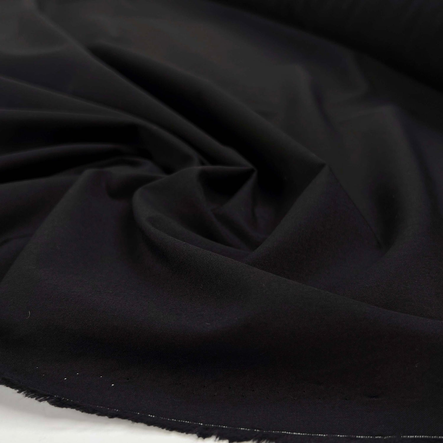Nice n Black Cotton Plain Woven Shirting Fabric Close up
