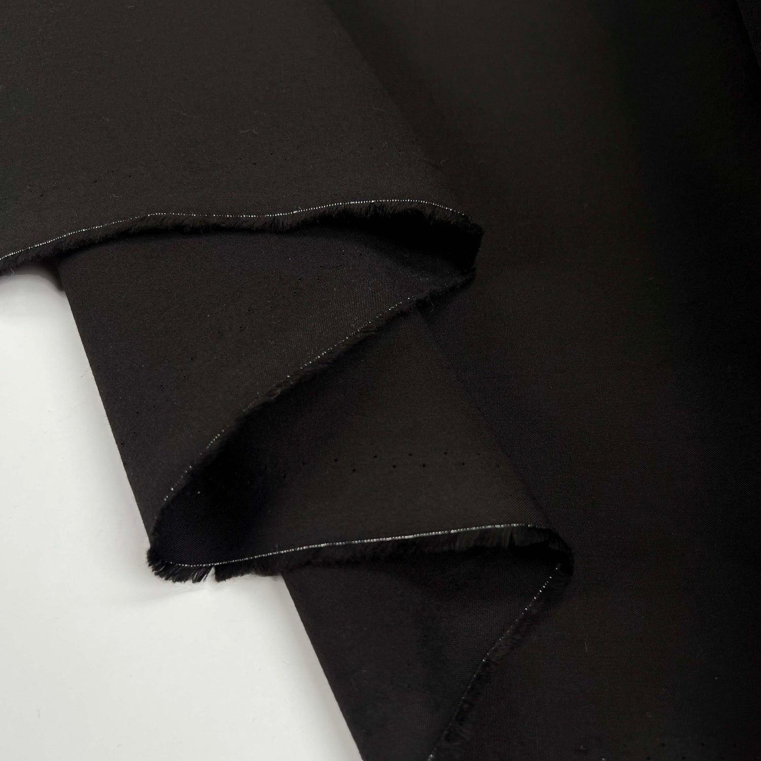 Nice n Black Cotton Plain Woven Shirting Fabric Fold