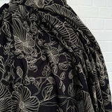 Not Your Average Floral Black Embroidered Cotton Woven Dress Fabric CU