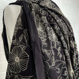 Not Your Average Floral Black Embroidered Cotton Woven Dress Fabric Side